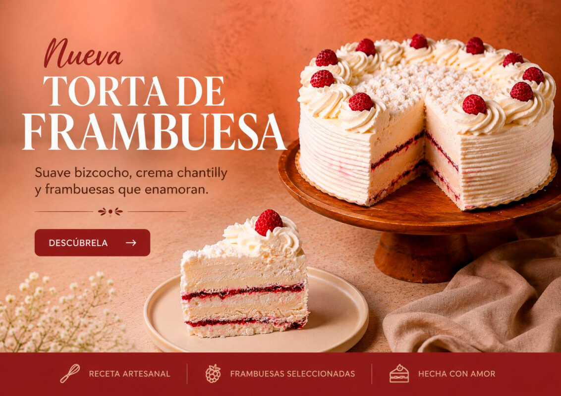 Nueva Torta Helada Merengue Frambuesa: Frescura y sabor en cada celebración